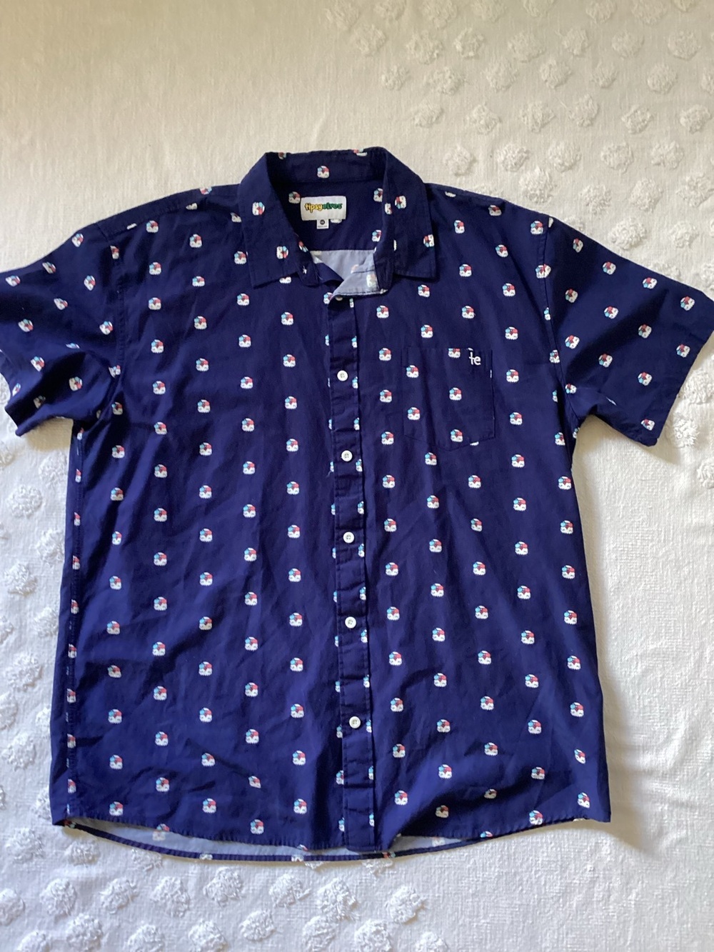 Tipsy Elves Mens Regal Eagle Button Down Shirt 2XL Patriotic Party 4th of July